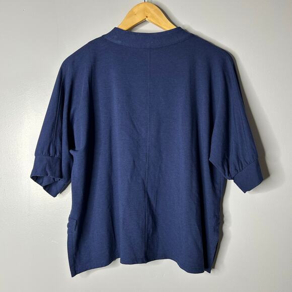 Lisa Bayne Jersey Top Bamboo Lagenlook Boho Boxy Relaxed Coastal Women’s Small - Picture 4 of 6